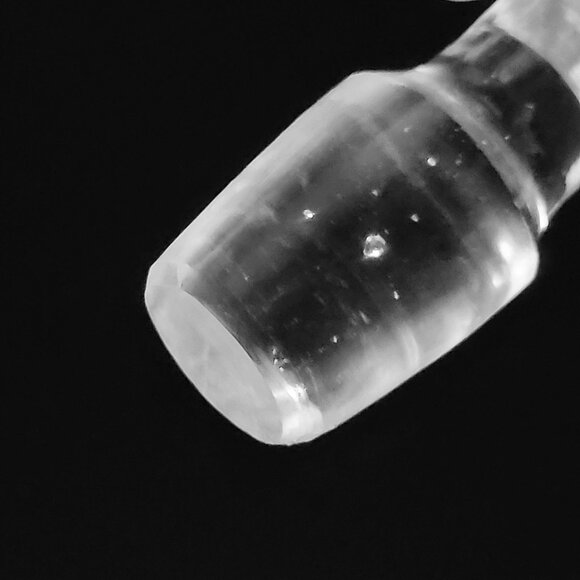 Vintage Etched Glass Decanter Bottle With Floral and Bow Design & Stopper - Picture 8 of 8